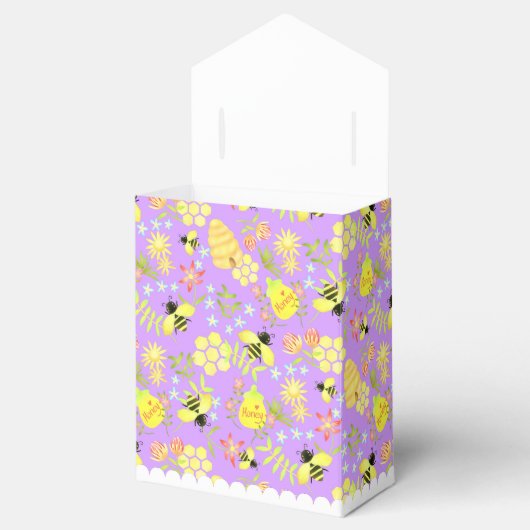 Honey Bee Paarse Bedankdoosjes (Geopend)