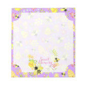 Honey Bee Paarse Notitieblok (Voorkant)