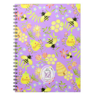 Honey Bee Paarse Notitieboek