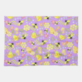 Honey Bee Paarse Theedoek (Horizontaal)