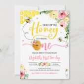 Honey Bee Party Bee 1e Verjaardag Bumble Verjaarda Kaart (Voorkant)