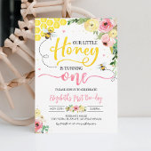 Honey Bee Party Bee 1e Verjaardag Bumble Verjaarda Kaart