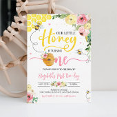 Honey Bee Party Bee 1e Verjaardag Bumble Verjaarda Kaart