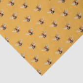 Honey Bee Pattern Sinaasappel Tissuepapier (Detail)