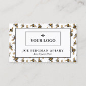 Honey Bee Pattern Uw Apiary Logo Visitekaartje (Voorkant)