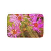 Honey Bee Pink New England Aster Flower Abstract Badmat (Voorkant)
