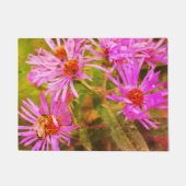 Honey Bee Pink New England Aster Flower Abstract Deurmat (Voorkant)