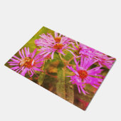 Honey Bee Pink New England Aster Flower Abstract Deurmat (Schuin)
