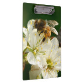 Honey Bee Plum Blossom Nature Study Clipboard Klembord (Rechts)