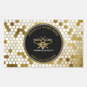 Honey Bee Product Custom Rechthoek Jar Label (Voorkant)