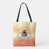 Honey Bee Quote Illustrated Graphic Tote Bag (Achterkant)
