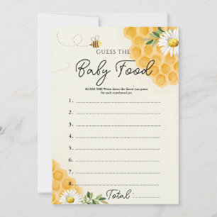 Honey Bee Raad de Baby Food Game Kaart