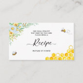 Honey Bee Recept Aanvraag Informatiekaartje (Voorkant)