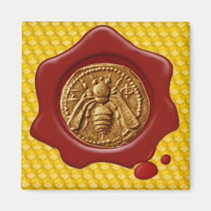 HONEY BEE RED WAX SEAL MAGNEET