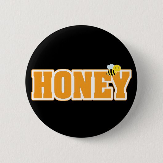 HONEY BEE RONDE BUTTON 5,7 CM (Voorkant)