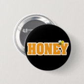 HONEY BEE RONDE BUTTON 5,7 CM (Voorkant /achterkant)