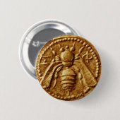 HONEY BEE RONDE BUTTON 5,7 CM (Voorkant /achterkant)