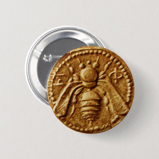 HONEY BEE RONDE BUTTON 5,7 CM (Voorkant /achterkant)