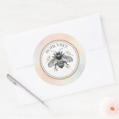 Honey Bee Ronde Sticker (Envelop)