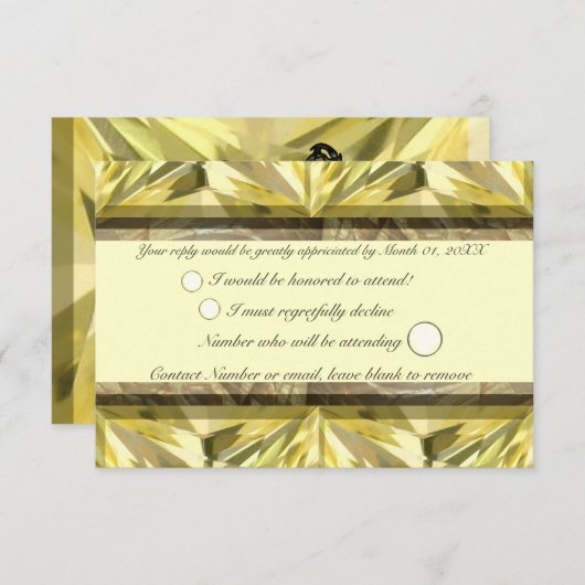 Honey Bee RSVP (Voorkant / Achterkant)