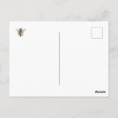 Honey Bee Save the Bees Script Monochrome Briefkaart (Achterkant)