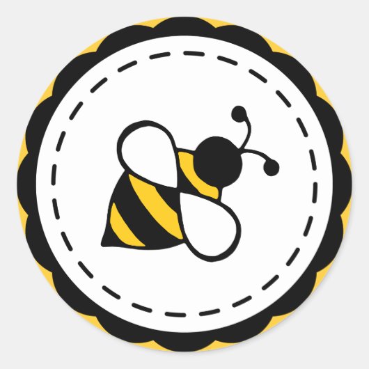 Honey Bee School Business Party Stickers (Voorkant)