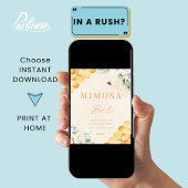 Honey Bee Shower Mimosa Bar Tafelblad Sign Poster