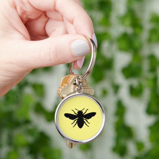 Honey Bee Silhouette Sleutelhanger (Hand)