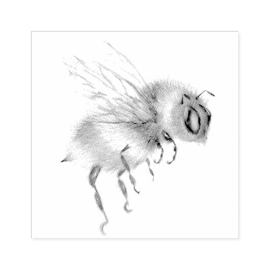 Honey Bee Sketch Rubberstempel (Afrduk)