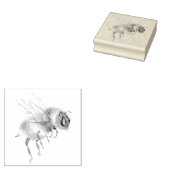 Honey Bee Sketch Rubberstempel (Gestempeld)