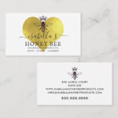 Honey Bee Skincare Gold Folie Op Wit Visitekaartje (Voorkant / Achterkant)