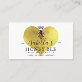 Honey Bee Skincare Gold Folie Op Wit Visitekaartje