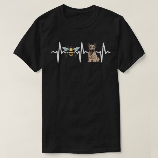 Honey Bee Skye Terrier Heartbeat Hondenliefhebber T-shirt (Design voorkant)