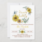Honey Bee Sunflower Baby shower Invitation Kaart (Voorkant)