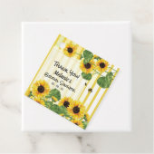 Honey Bee Sunflower Dank u Bedankjes Labels (In situ)