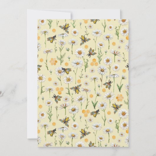 Honey Bee Sweet As Can Bee Baby shower Invitation Kaart (Achterkant)