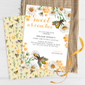 Honey Bee Sweet As Can Bee Baby shower Invitation Kaart