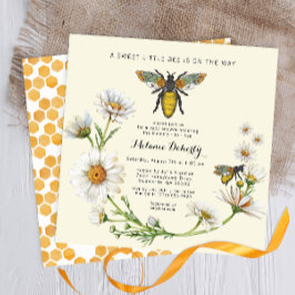 Honey Bee Sweet Little Honey Baby shower Kaart