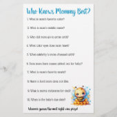 Honey bee thema bingo en wie weet mama best flyer (Achterkant)