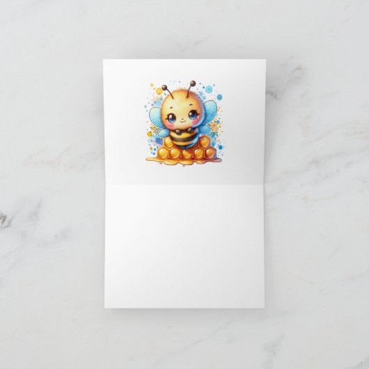 Honey bee thema Boy's Baby shower Dank u Bedankkaart (Binnen)