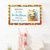 Honey bee thema Boy's Baby shower Welkom Spandoek (Insitu)