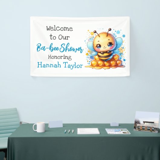 Honey bee thema Boy's Baby shower Welkom Spandoek (Beurs)