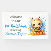 Honey bee thema Boy's Baby shower Welkom Spandoek (Horizontaal)
