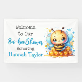 Honey bee thema Boy's Baby shower Welkom Spandoek