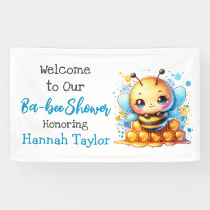 Honey bee thema Boy's Baby shower Welkom Spandoek