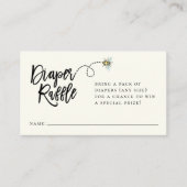 Honey Bee Thema Luier Raffle Behuizing Kaart Plaatskaartje (Voorkant)