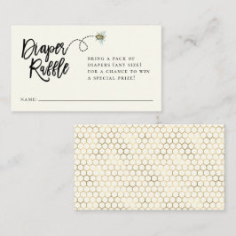 Honey Bee Thema Luier Raffle Behuizing Kaart Plaatskaartje