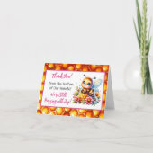 Honey bee thema Meisje's Baby shower Dank u Bedankkaart (Voorkant)