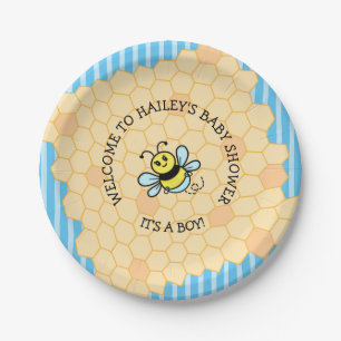 Honey Bee Theme Boy's Baby shower Papier Bord