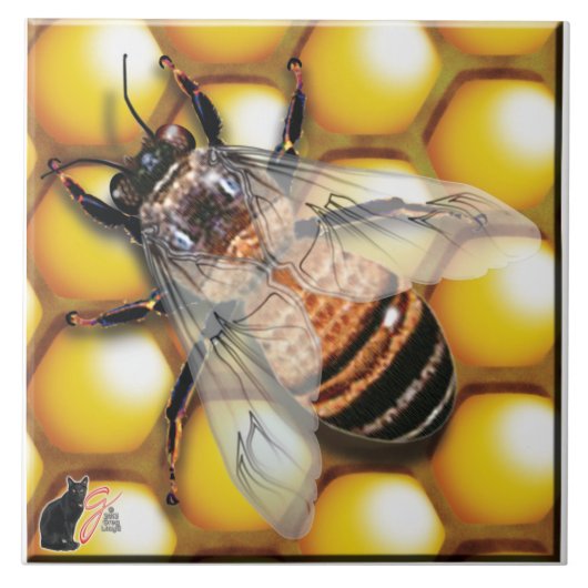 Honey Bee Tile Tegeltje (Voorkant)